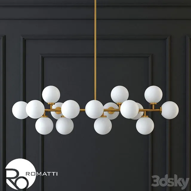 Hanging lamp the mimosa pendant by atelier areti 3D Model Hanging lamp the mimosa pendant by atelier areti 3D Model