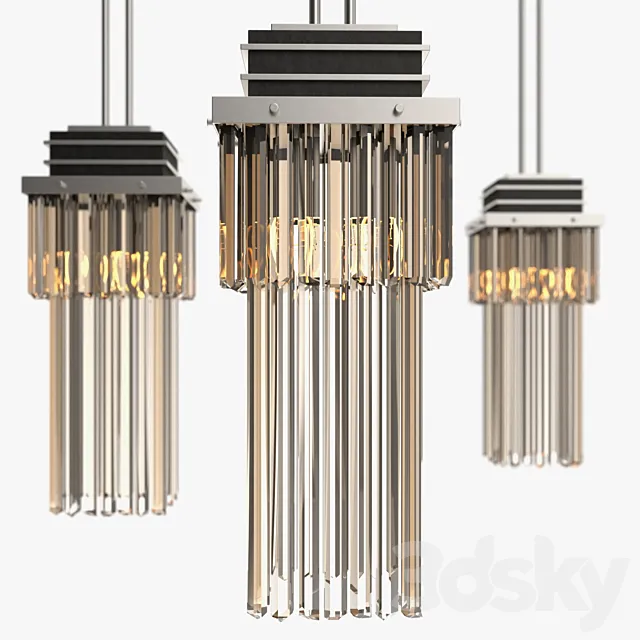 Hanging lamp with crystals 3DModel Hanging lamp with crystals 3DModel