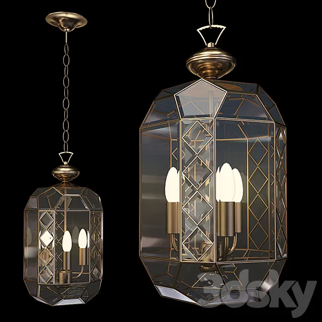 hanging lamp WUNDERLICHT WHITE SEA (YL6111AB-P3) 3D Model hanging lamp WUNDERLICHT WHITE SEA (YL6111AB-P3) 3D Model
