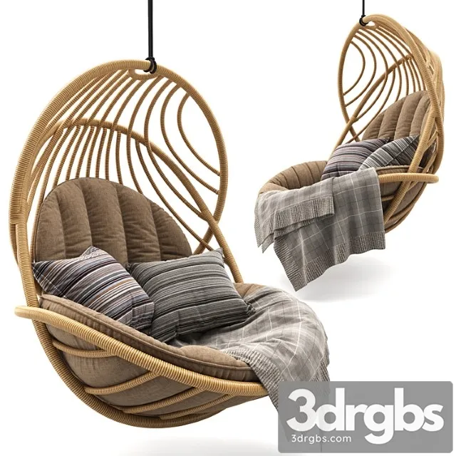 Hanging lounge chair by dedon