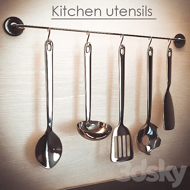 Hanging on the wall of cookware 3DModel