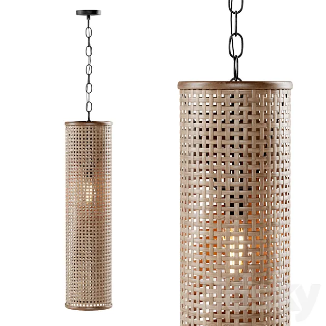 Hanging rattan lamp H700 _ Hanging rattan lamp 3DModel