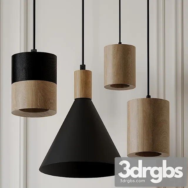 Hanging Small Cone Spot Half Black Asaf Weinbroom 3D Model Download