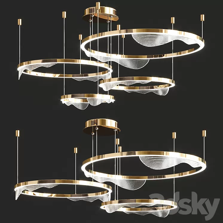 Hanna b ring chandelier 3D Model Hanna b ring chandelier 3D Model