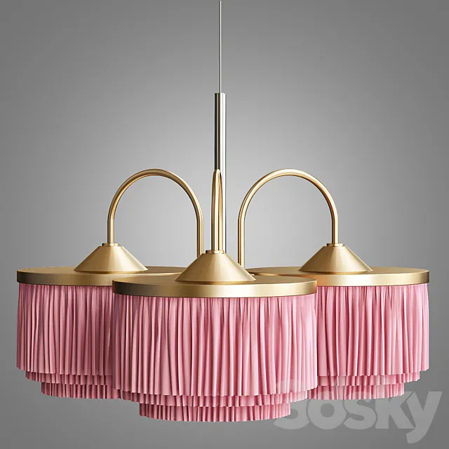 Hans-Agne Jakobsson. Silk Fringe Pendant Lamp 3DModel
