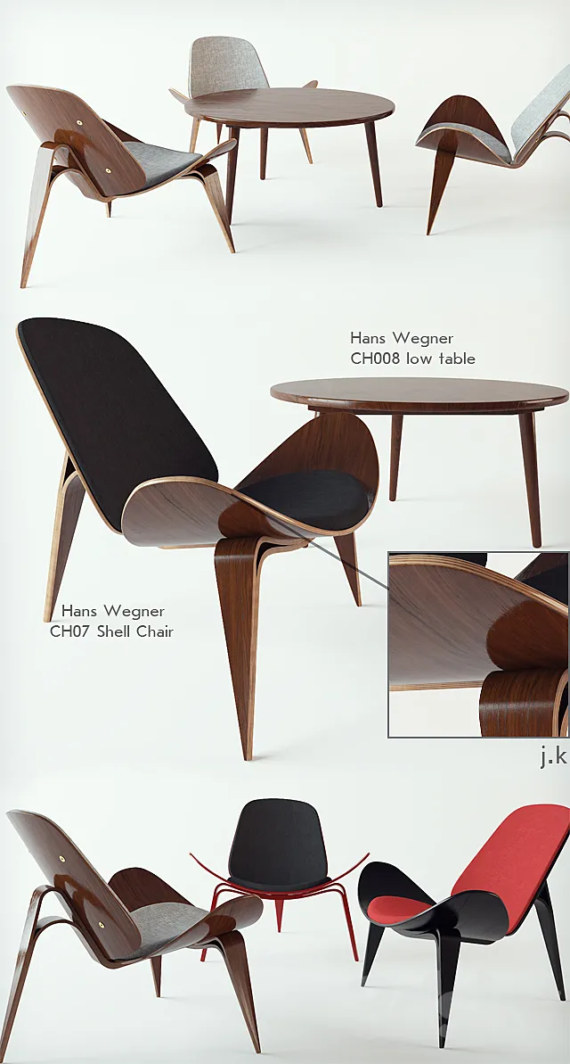 Hans Wegner 3DModel Hans Wegner 3DModel