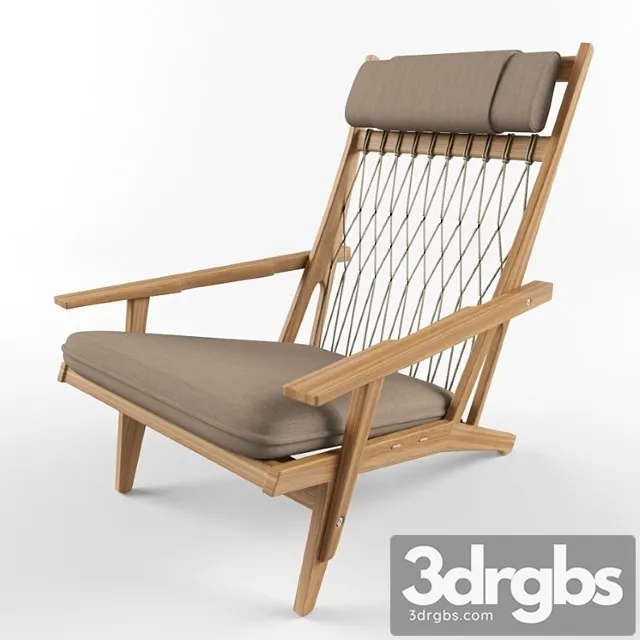 Hans Wegner Lounge Chair 1 3D Model Download