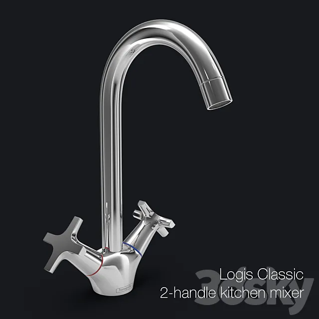Hansgrohe Logis Classic 2-handle kitchen mixer 3DModel