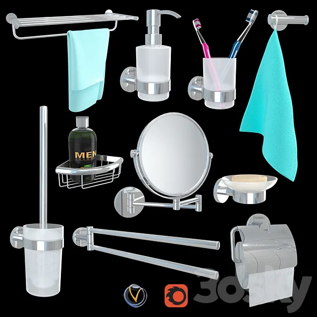 HANSGROHE Logis Universal Accessory Set 3D Model