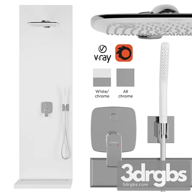 Hansgrohe Puravida Shower Set 3D Model Download