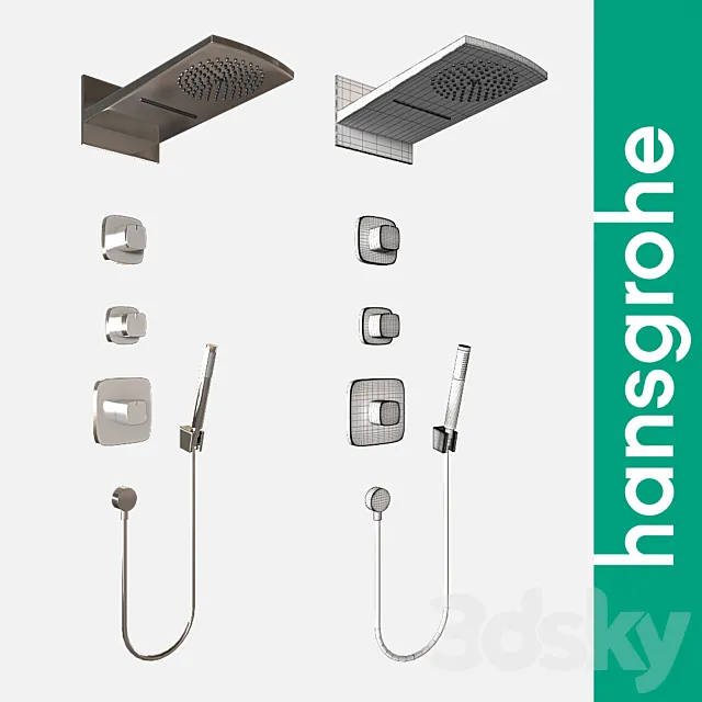 Hansgrohe Raindance Rainfall 180 Pura Vida 3DModel