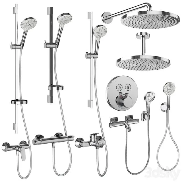 Hansgrohe set 160 mixers and shower systems 3D Model
