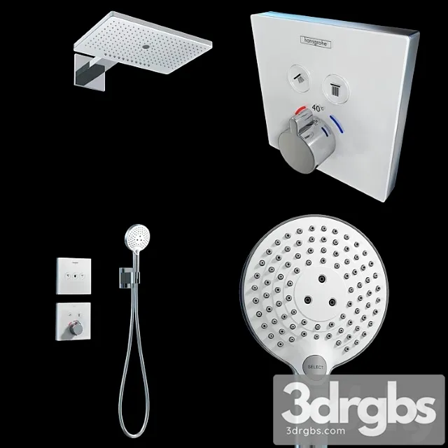 Hansgrohe Shower Rainmaker Select 460 3 Jet 3D Model Download