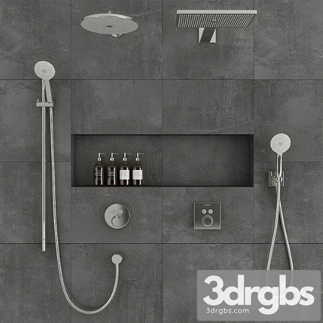Hansgrohe Shower System 3D Model Download