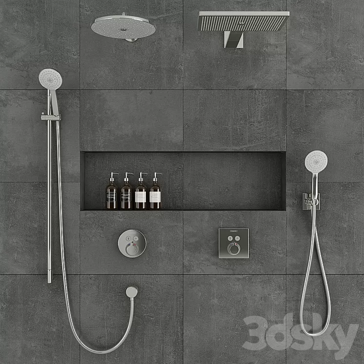 Hansgrohe shower system 3D Model