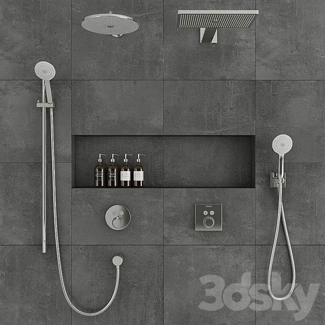 Hansgrohe shower system 3D Model