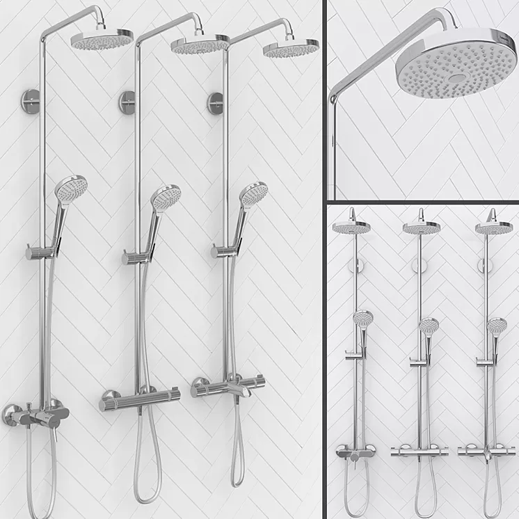 HANSGROHE shower systems | Croma Select S 180 3D Model