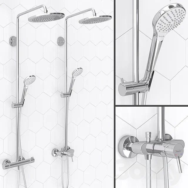 HANSGROHE shower systems | Croma Select S 280 SET2 3D Model