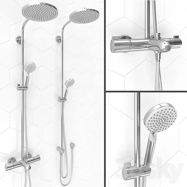 HANSGROHE shower systems | Crometta S 240 Set2 3DModel