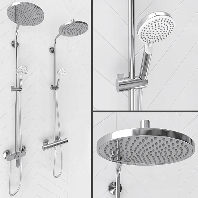 HANSGROHE shower systems | Crometta S Showerpipe 240 3D Model