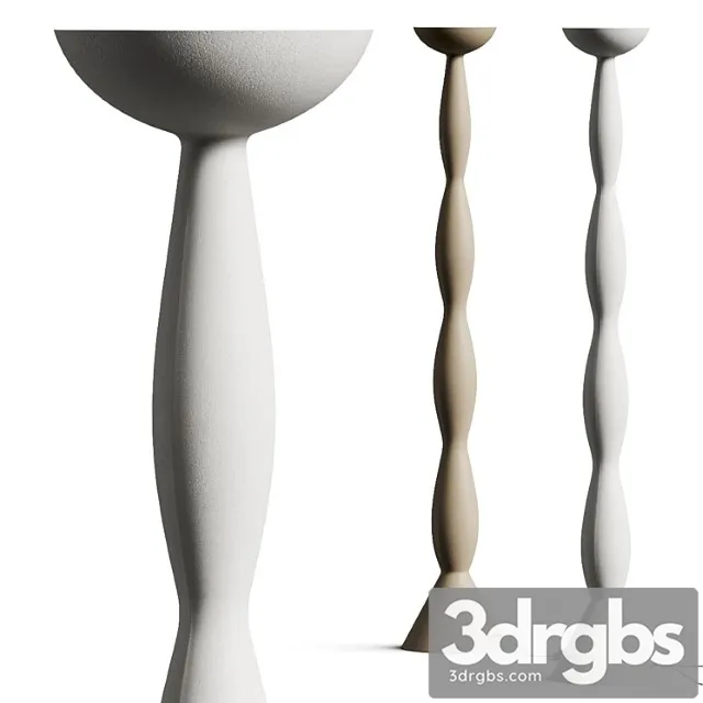 Haos Natural 2020 01 Plaster Floor Lamp 3D Model Download
