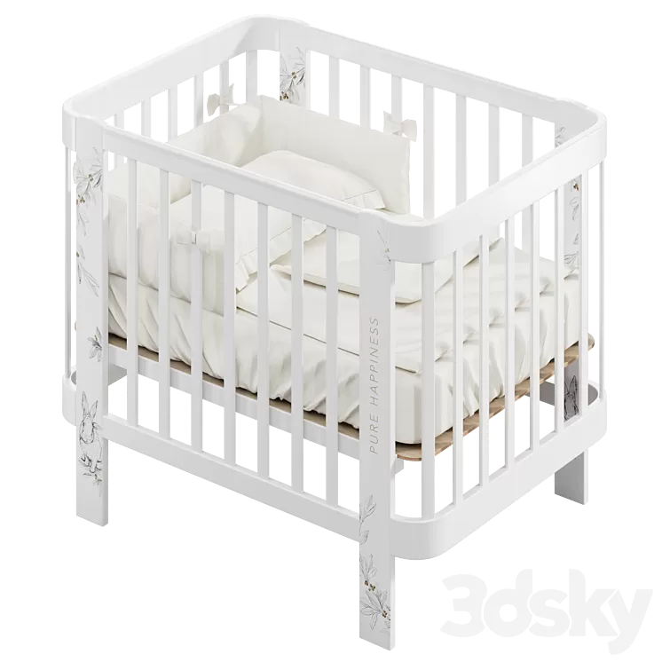 Happy baby Mommy Love White 3D Model Happy baby Mommy Love White 3D Model