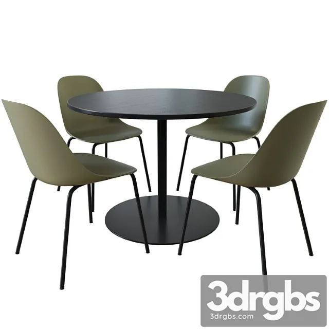 Harbor dining set by menu 2 3D Model Download