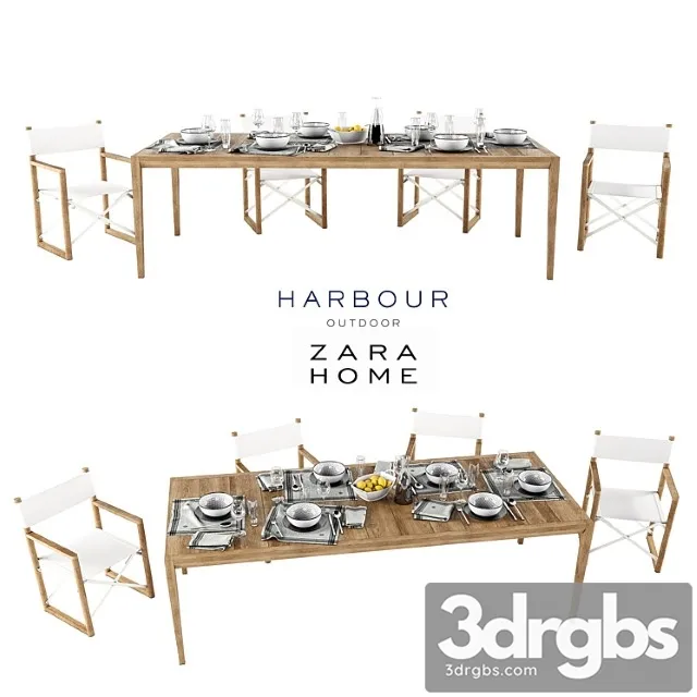 Harbor Outdoor collect and Zara Home Table Setting 3D Model Download