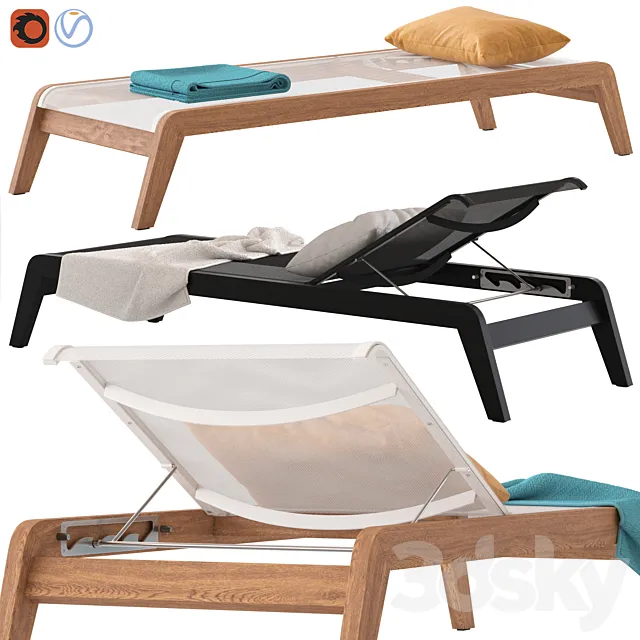 HARBOR Pacific Stacking Sunlounge 3DModel HARBOR Pacific Stacking Sunlounge 3DModel