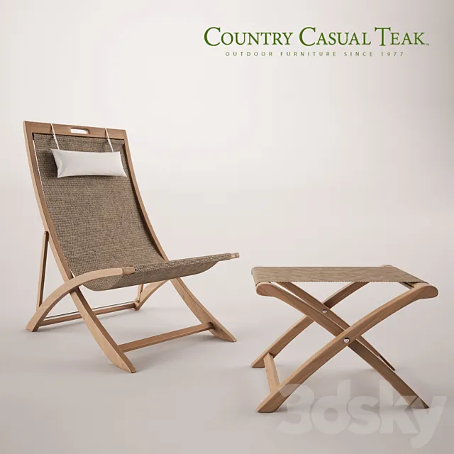 Harborside Deck Chair 3D Model