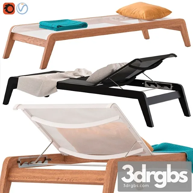 Harbour Pacific Stacking Sunlounge 1 3D Model Download