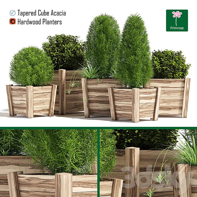 Hardwood planters 3DModel Hardwood planters 3DModel
