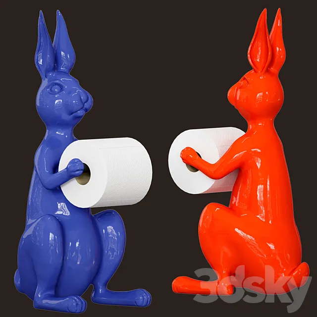 Hare _ Rabbit – Toilet roll holder 3D Model