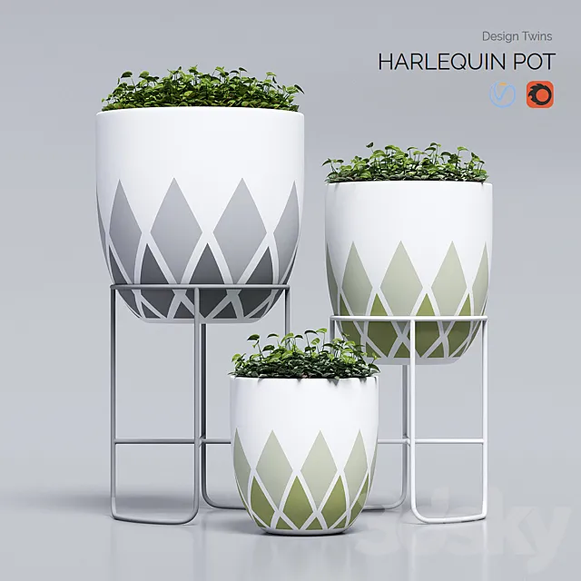 harlequin_pot 3D Model harlequin_pot 3D Model