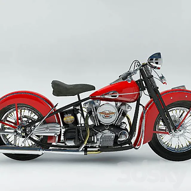 Harley Davidson (F) 1946 3D Model