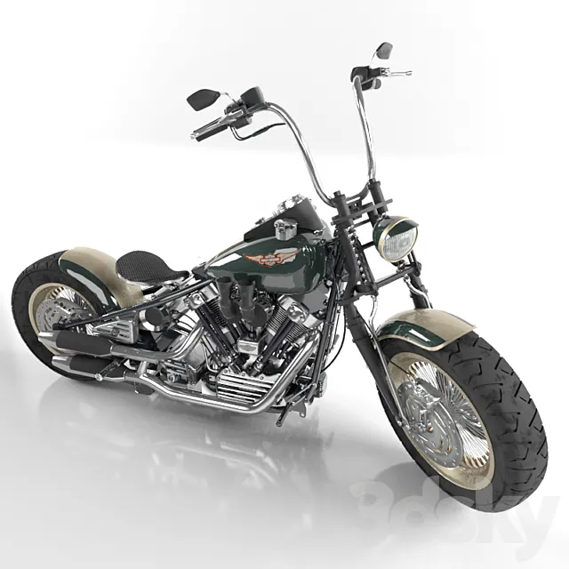 Harley Davidson Knucklehead 3D Model