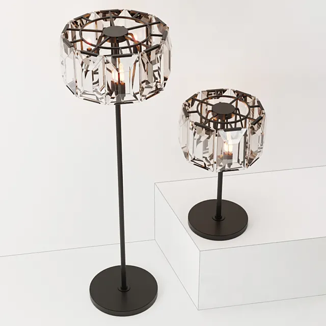 HARLOW CRYSTAL TABLE LAMP. FLOOR LAMP 3DModel HARLOW CRYSTAL TABLE LAMP. FLOOR LAMP 3DModel