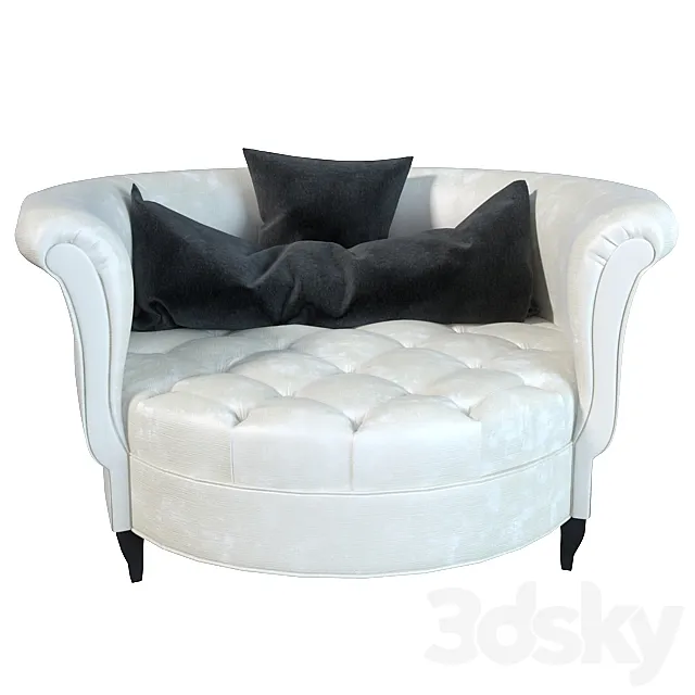 Harlow Cuddle Chair 3D Model