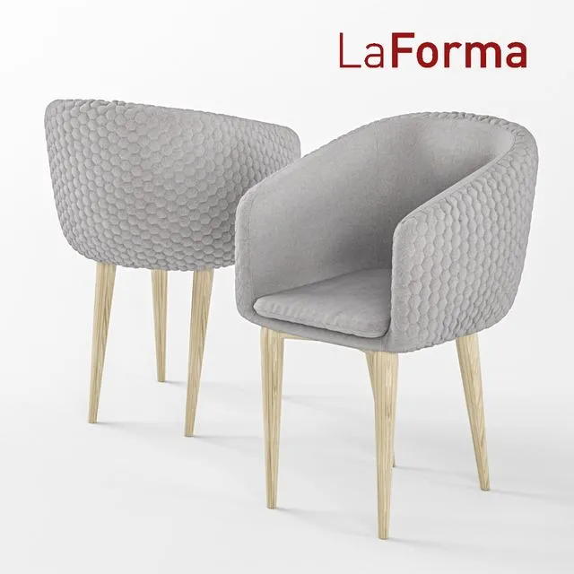 Harmon Quilted Tub Chair 3D Model