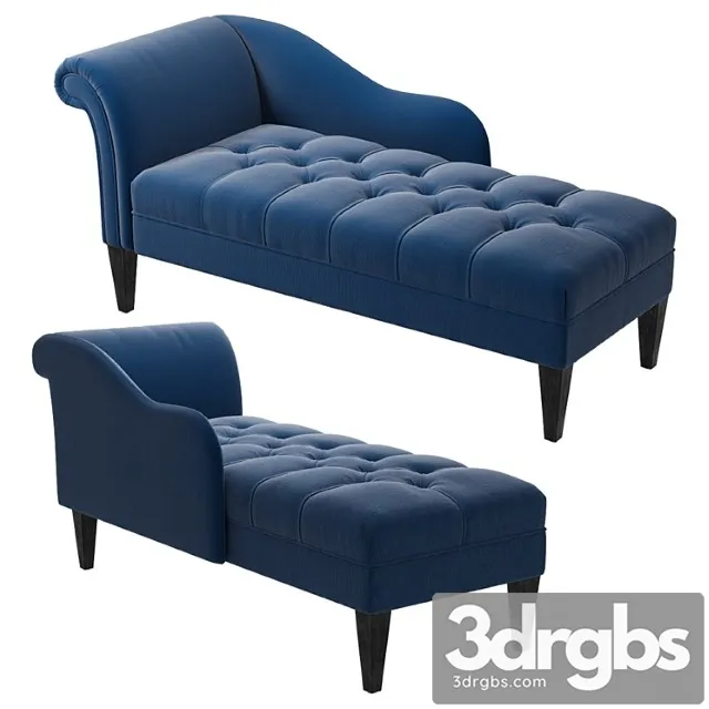 Harrison tufted chaise lounge midnight blue Harrison tufted chaise lounge midnight blue