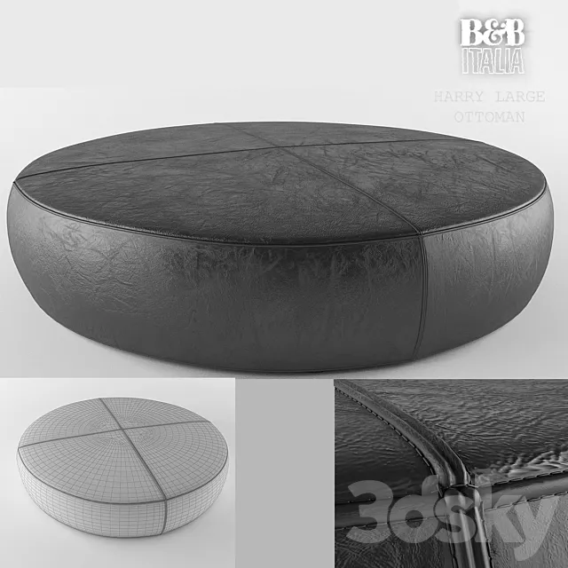 Harry Large ottooman B&B Italia 3DModel Harry Large ottooman B&B Italia 3DModel