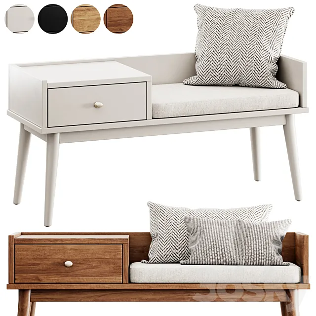 Hartnett Storage Bench by Wade Logan 3D Model Hartnett Storage Bench by Wade Logan 3D Model