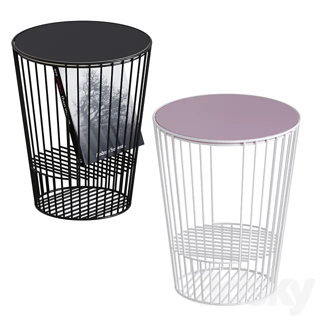 Harto – Ernestin Table and Magazine Holder 3D Model Harto – Ernestin Table and Magazine Holder 3D Model