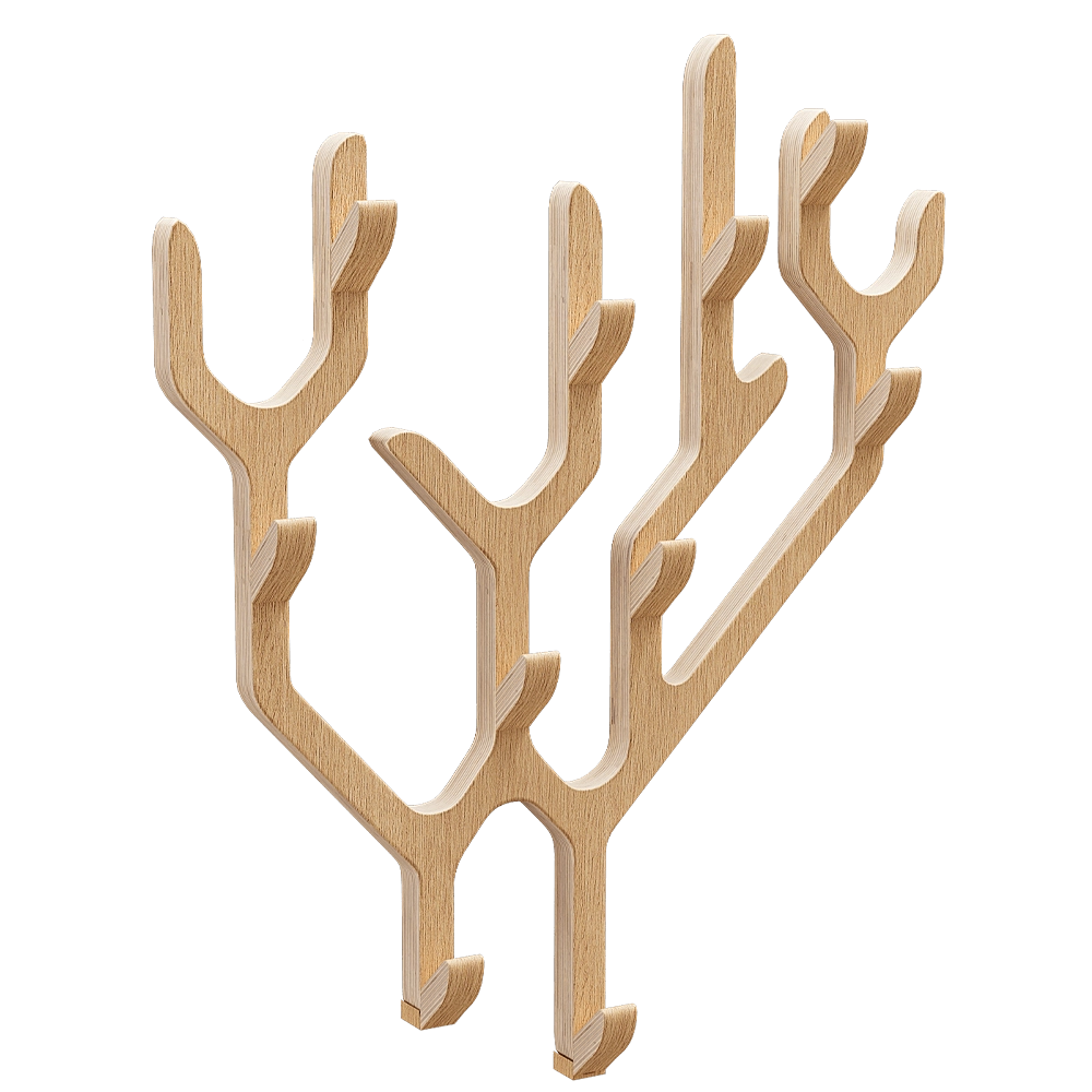 Hartô – Wall-mounted coat rack Ambroise Mural 3D Model