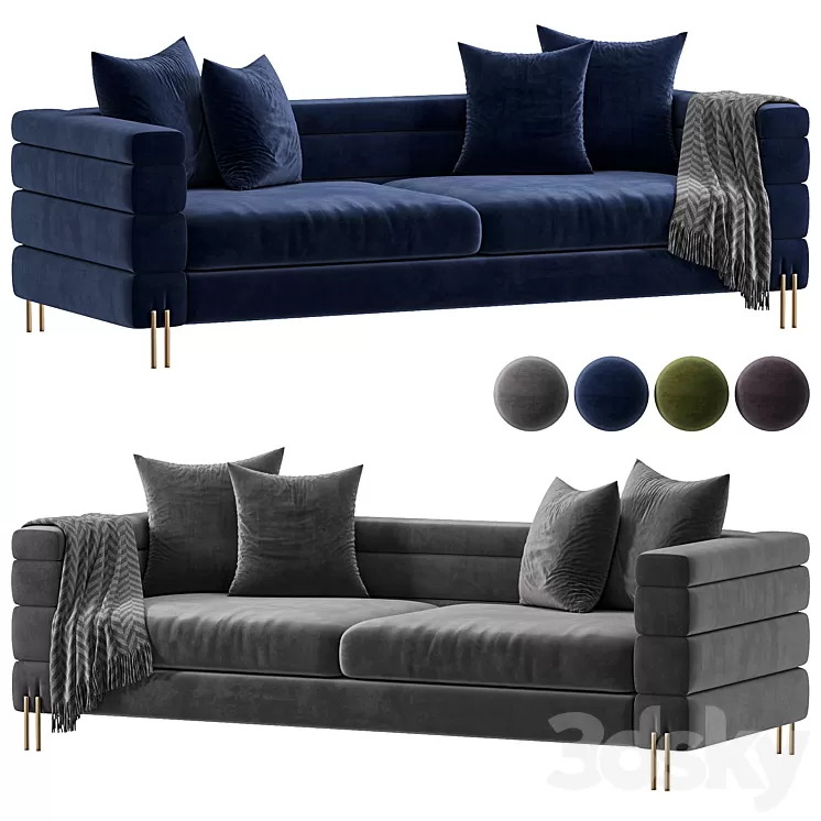 Harvard Sofa by Cazarina 3D Model