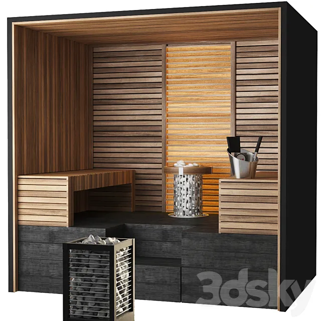 Harvia sauna 3DModel Harvia sauna 3DModel
