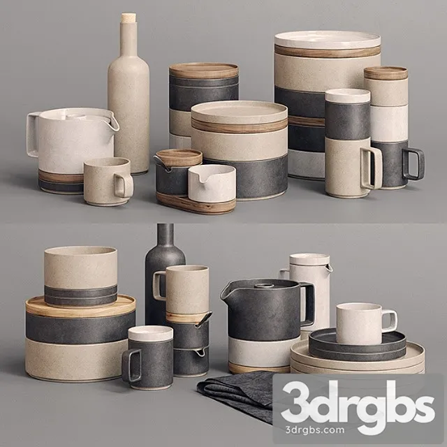 Hasami porcelain sets 3D Model Download