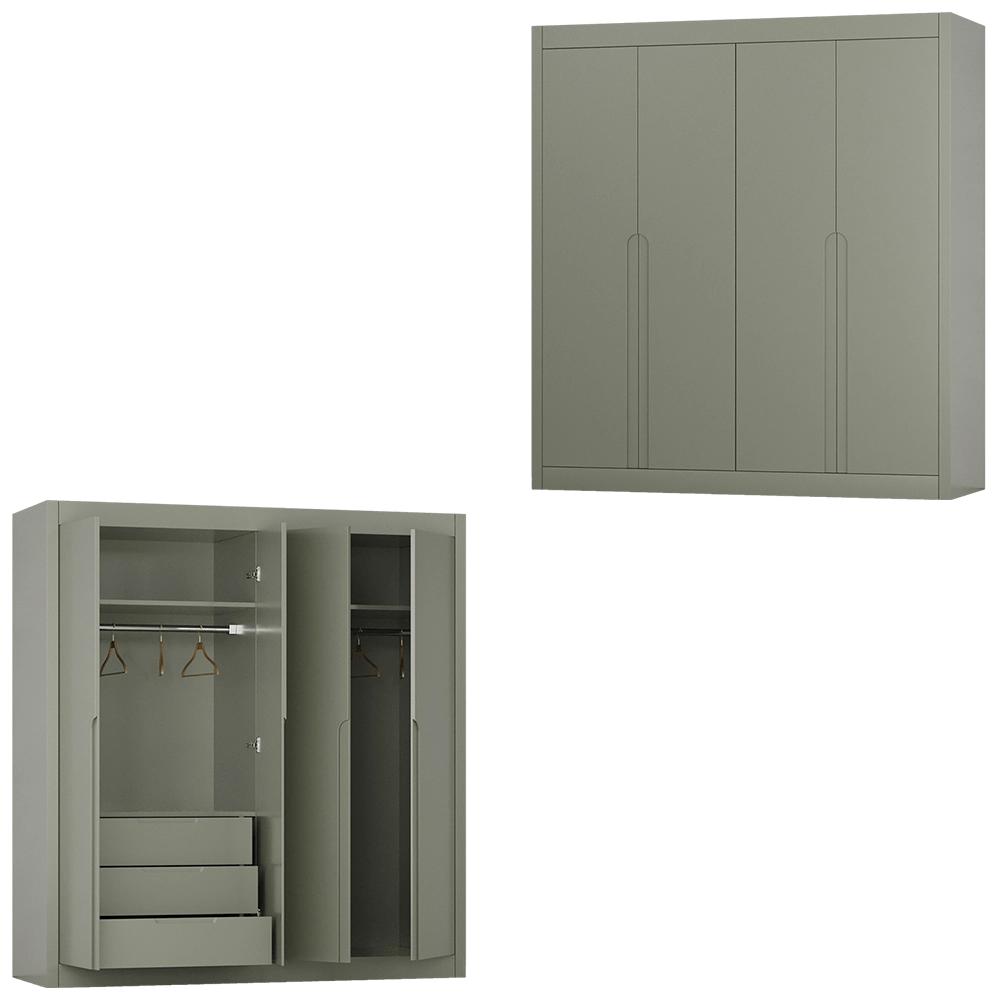 Hasan Guner – Four doors wardrobe 3D Model Hasan Guner – Four doors wardrobe 3D Model