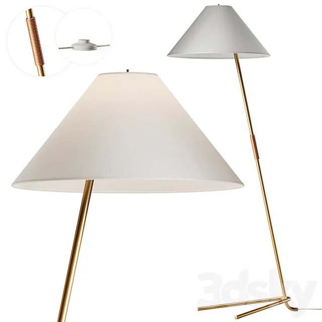 Hase BL Floor Lamp by Kalmar 3D Model