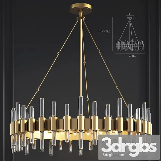 Haskell Large Chandelier Arteriors Home 3 3D Model Download